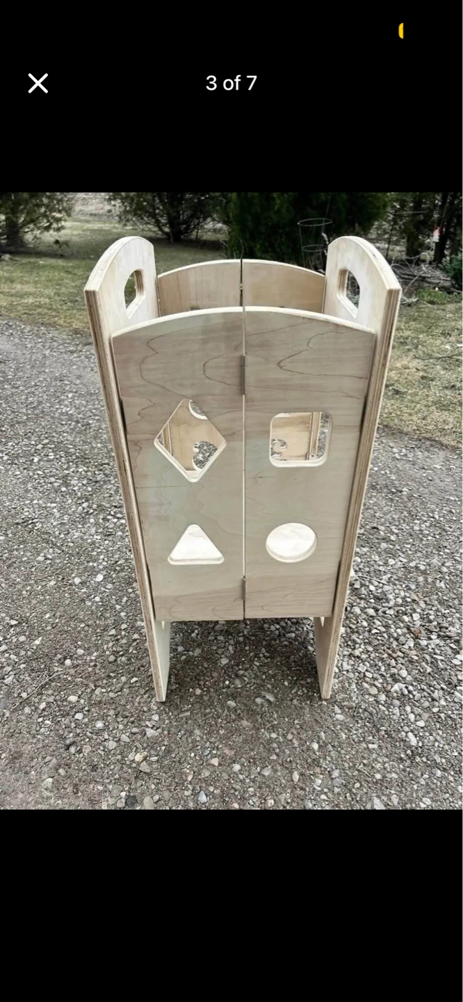 Wooden Learning Tower with Shape Sorter and Numbers - photo 3