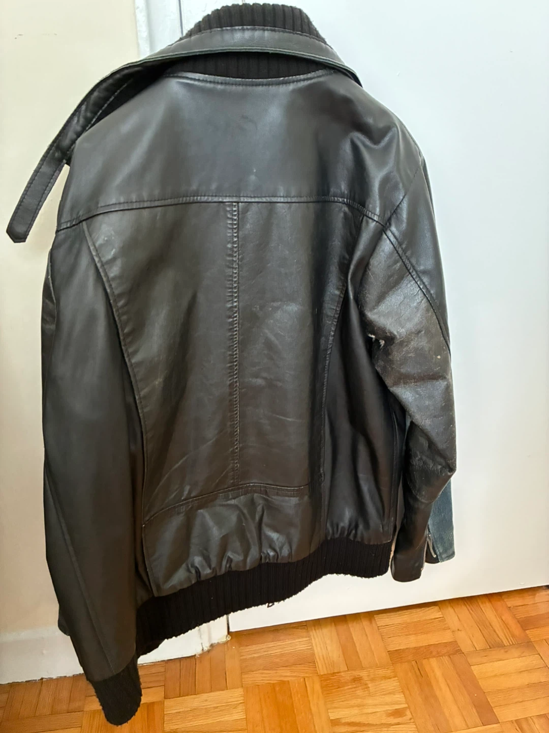 Dr Romanelli Patchwork Leather & Denim Jacket Size L - photo 3