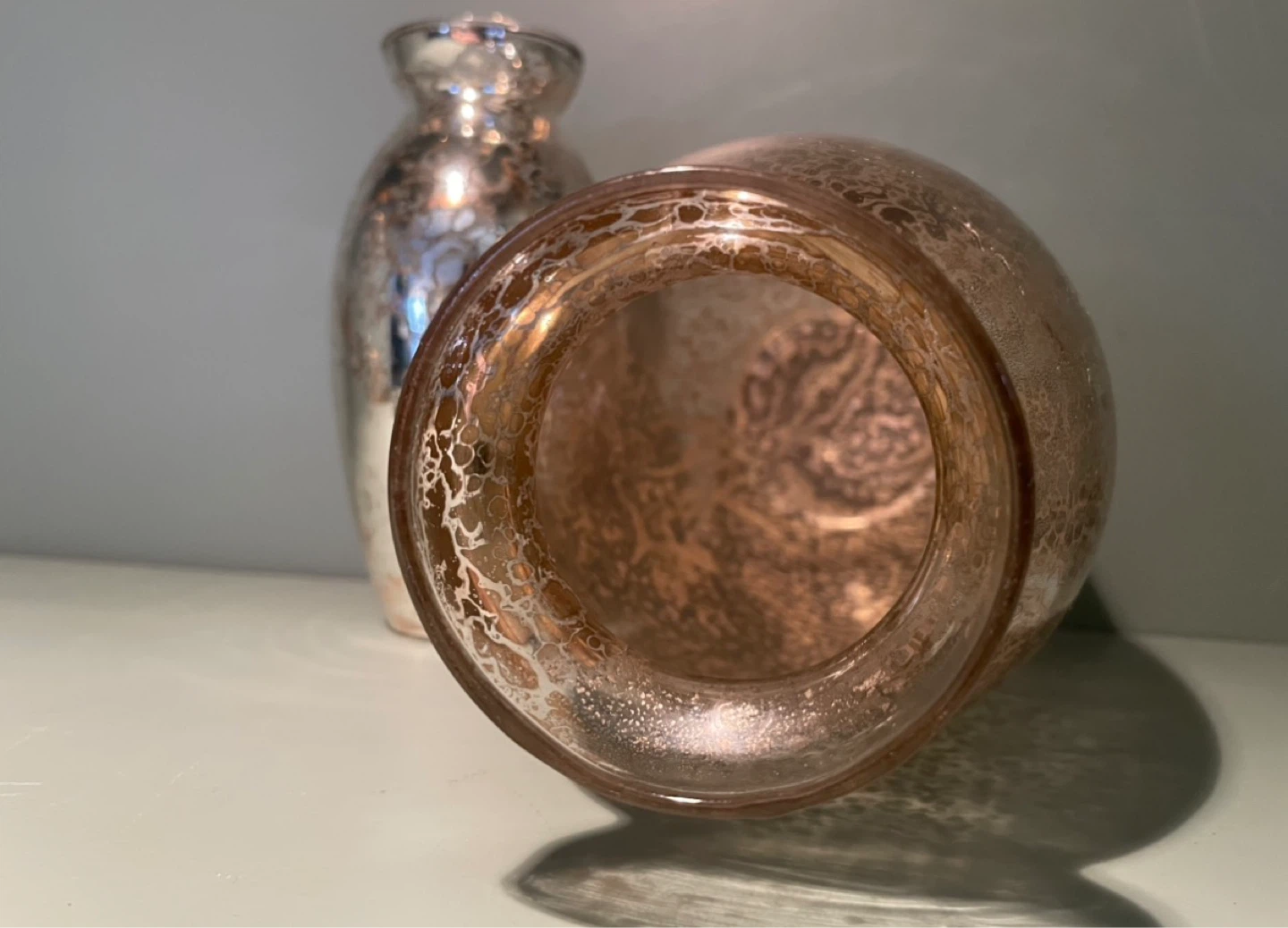 Rose Gold Mercury Glass Vase Set - photo 2