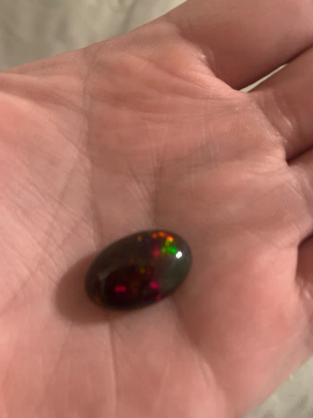 Natural Black Welo Opal Cabochon - 9.04ct