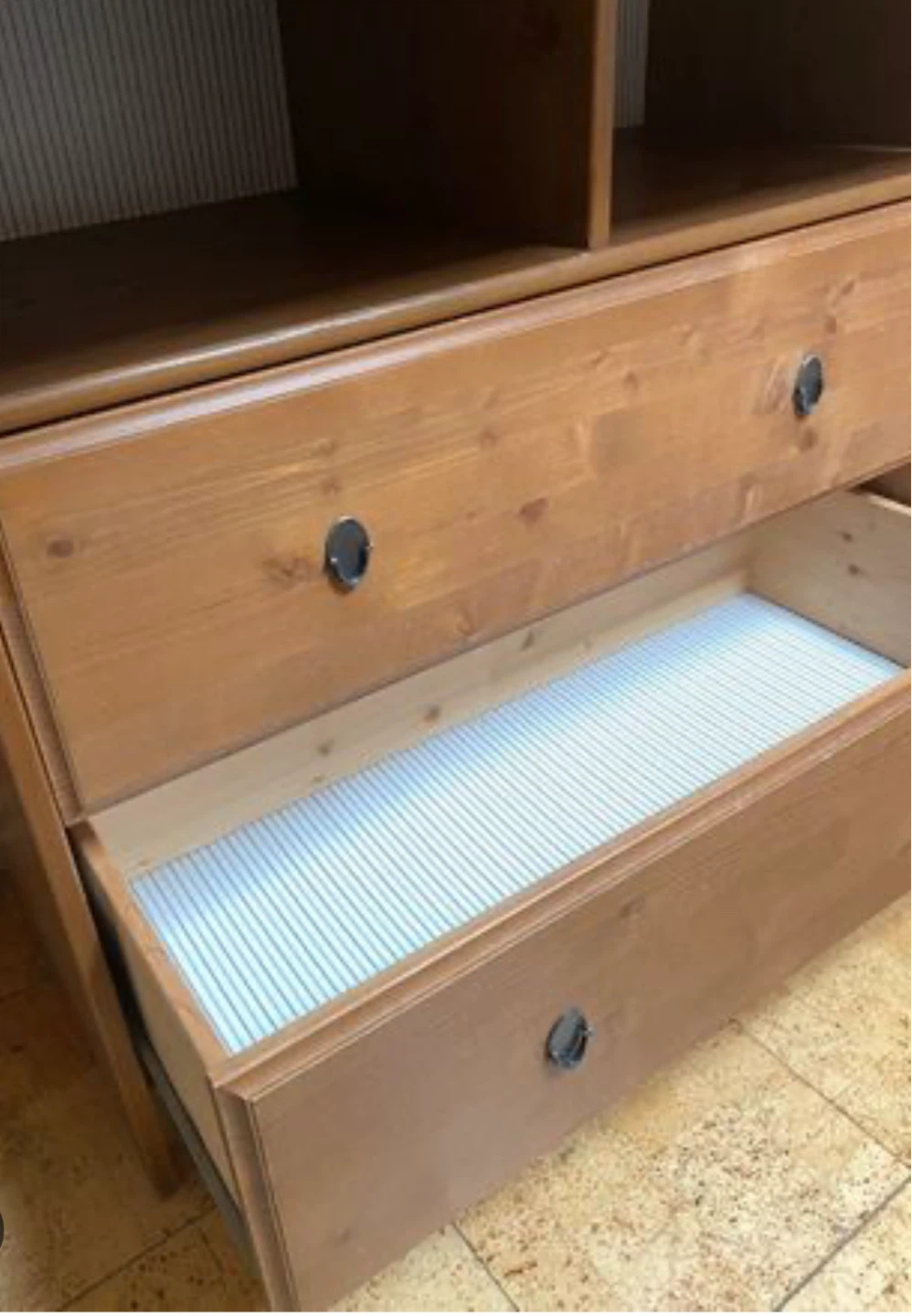 Wooden Dresser with 2 Drawers and Shelves - photo 5