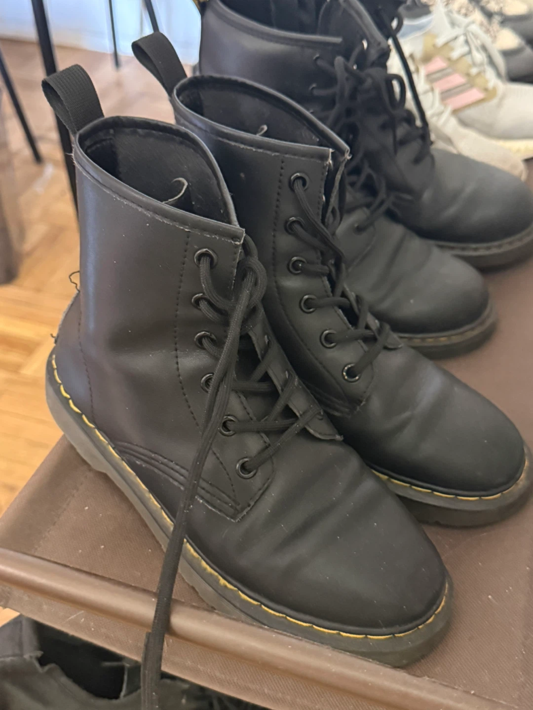 Dr. Martens Black Leather Combat Boots