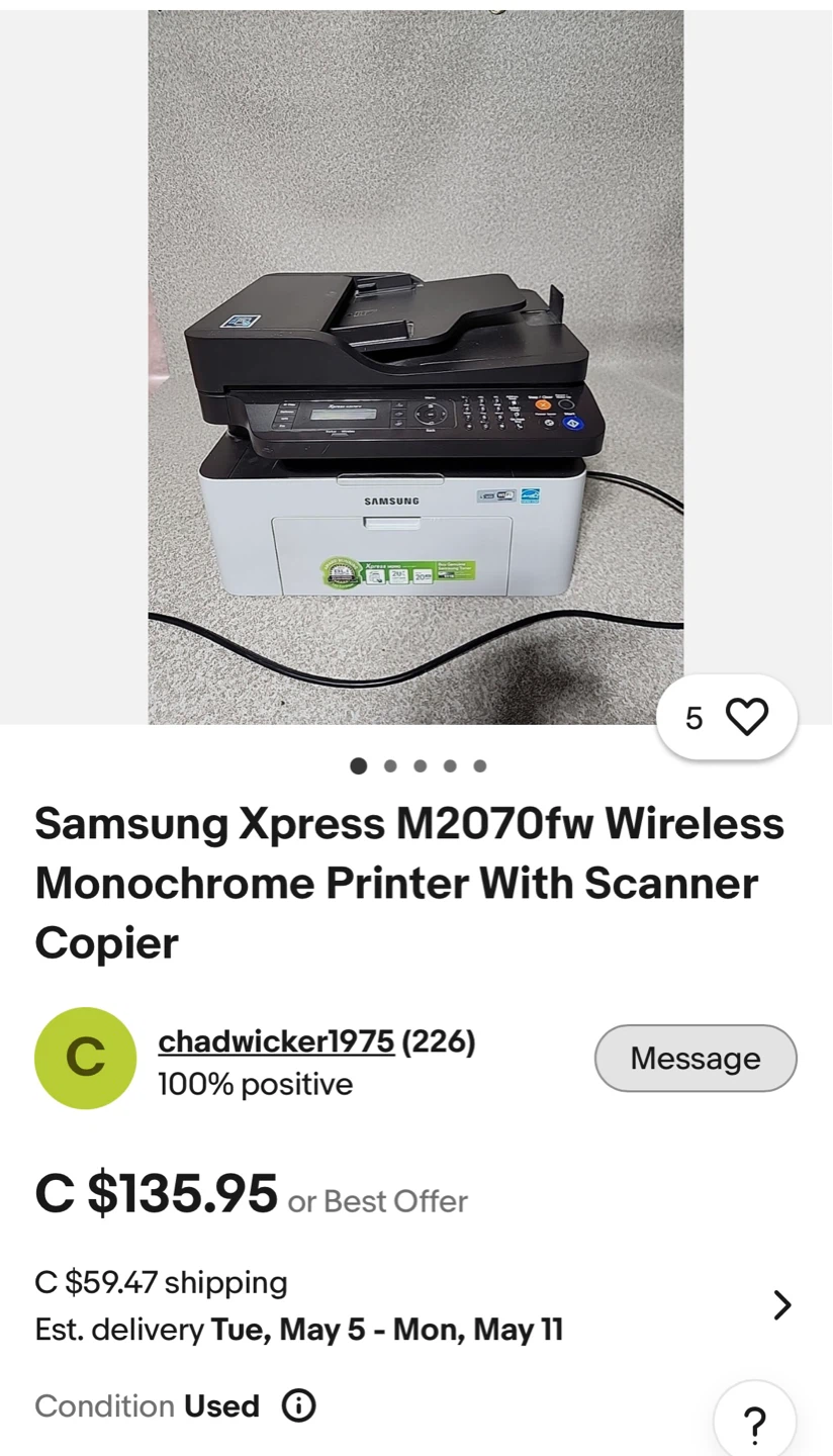 Samsung Printer with Scanner Copier - photo 5