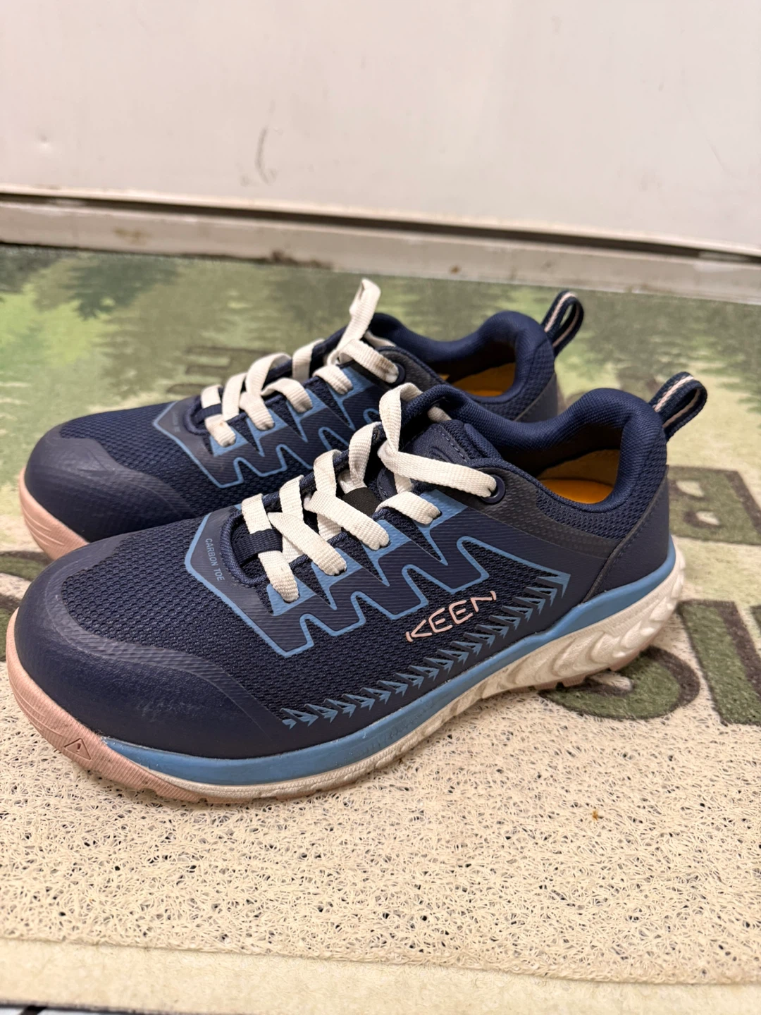 KEEN Utility "Carbon Toe" Work Shoes - Blue/Pink - photo 2