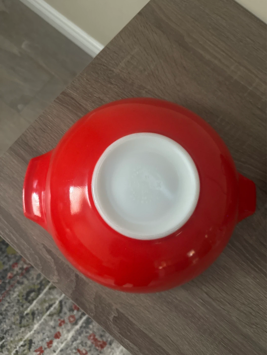 VINTAGE 4 Quart Pyrex Red Cinderella Nesting Bowl - photo 3
