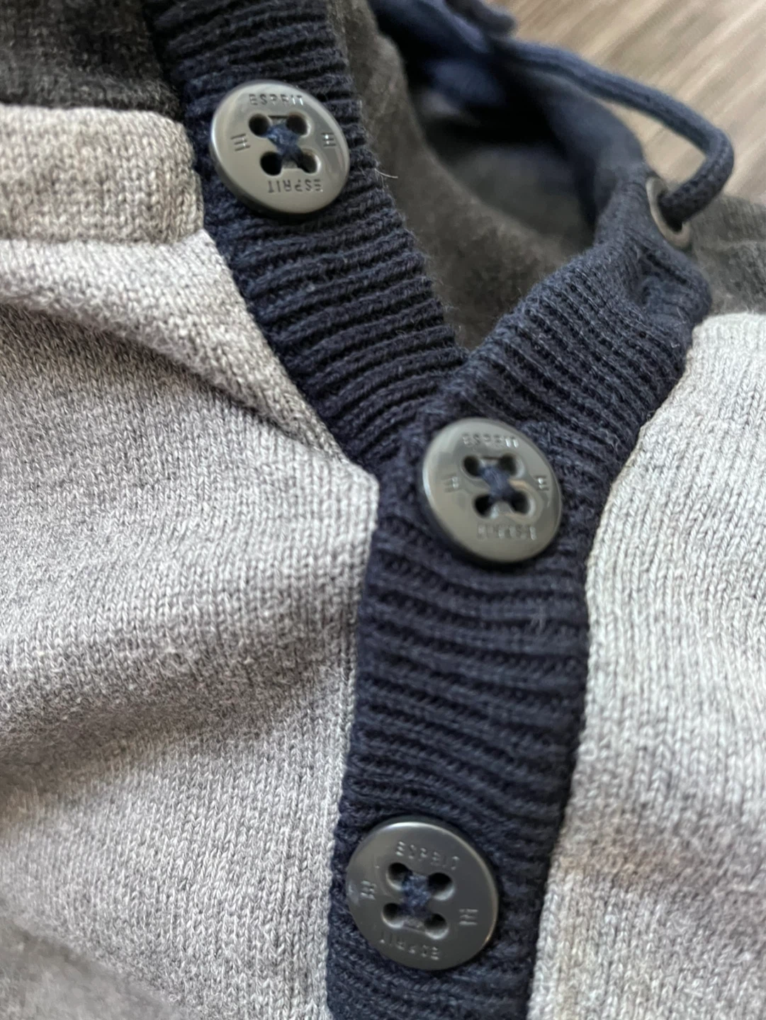 Men Esprit Grey Cotton Hoodie 100% cotton- Size S - photo 4