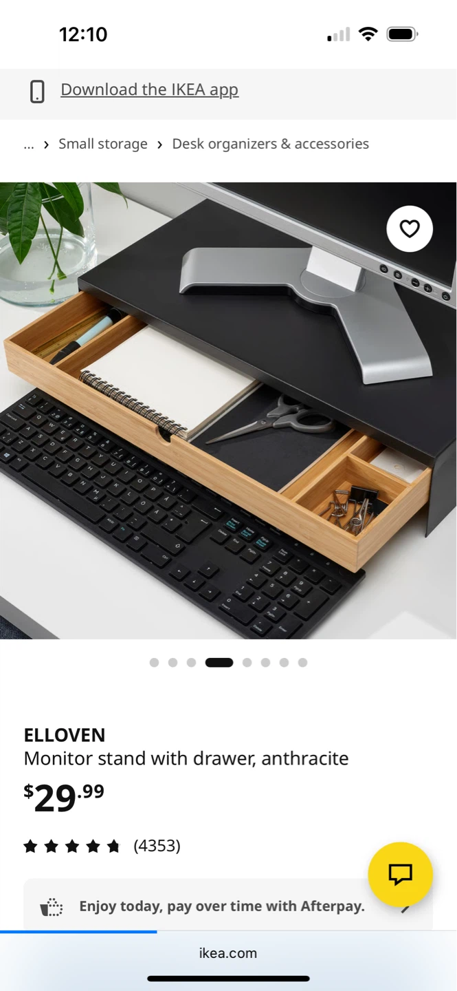 IKEA Monitor Stand with Drawer Black - photo 3
