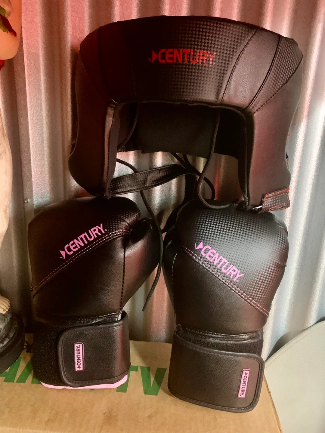 Century Boxing Headgear and Gloves Set