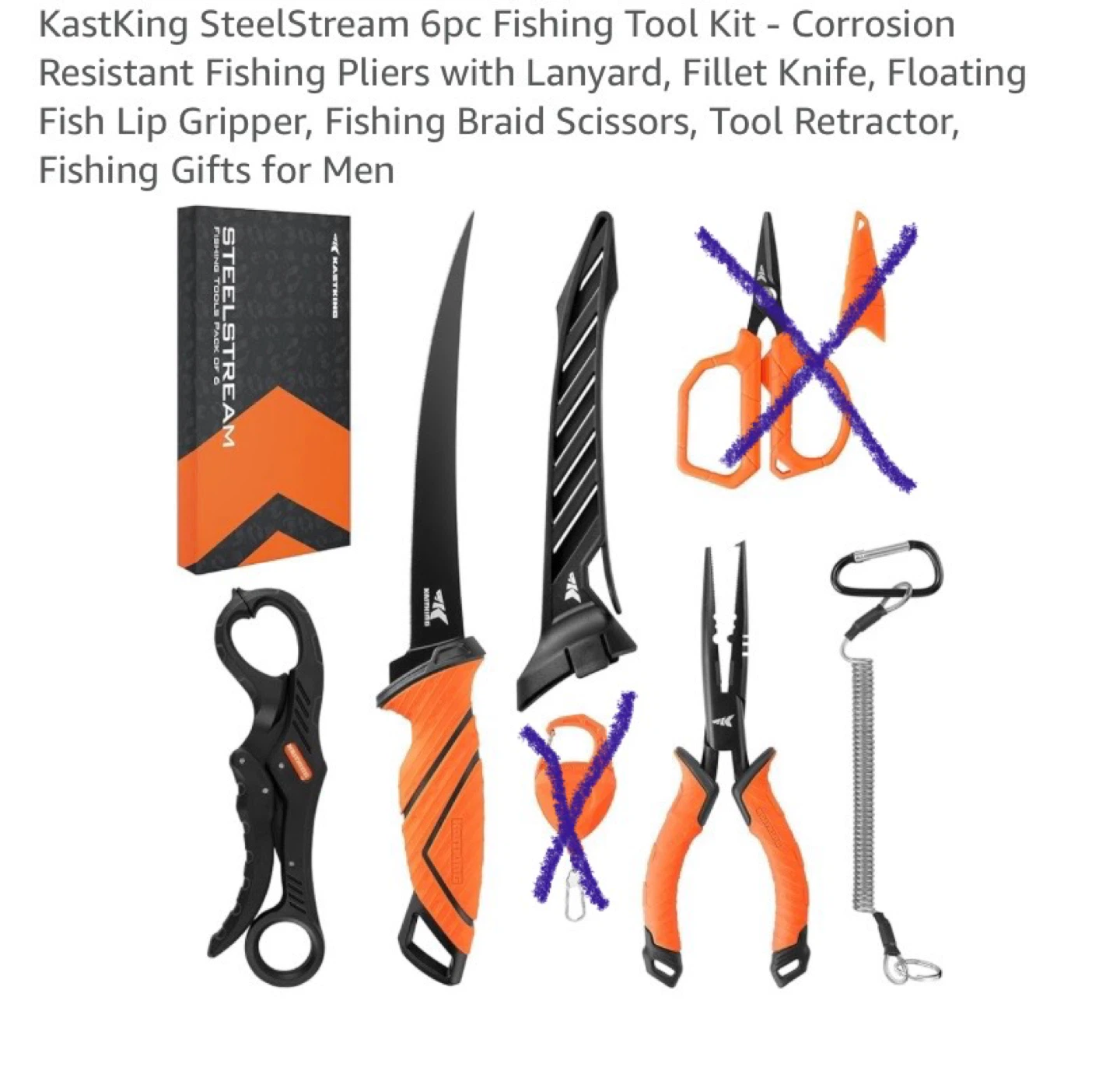New KastKing Fishing Tools Fillet Knife, Pliers, Lip Grip