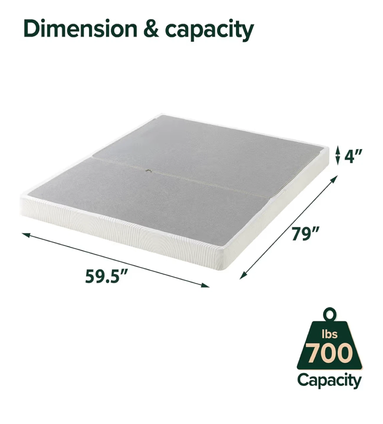 Queen Size 4" Low Profile Box Spring (FOLDABLE) - photo 3