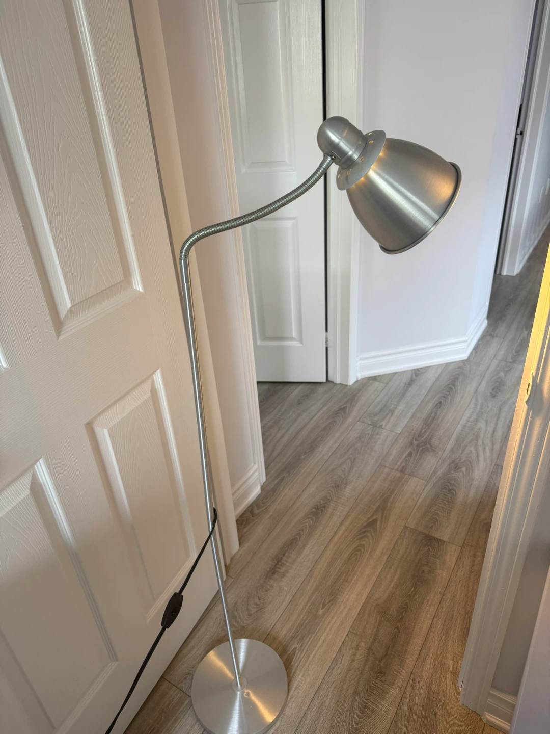 Silver Floor Lamp with Adjustable Neck - photo 3