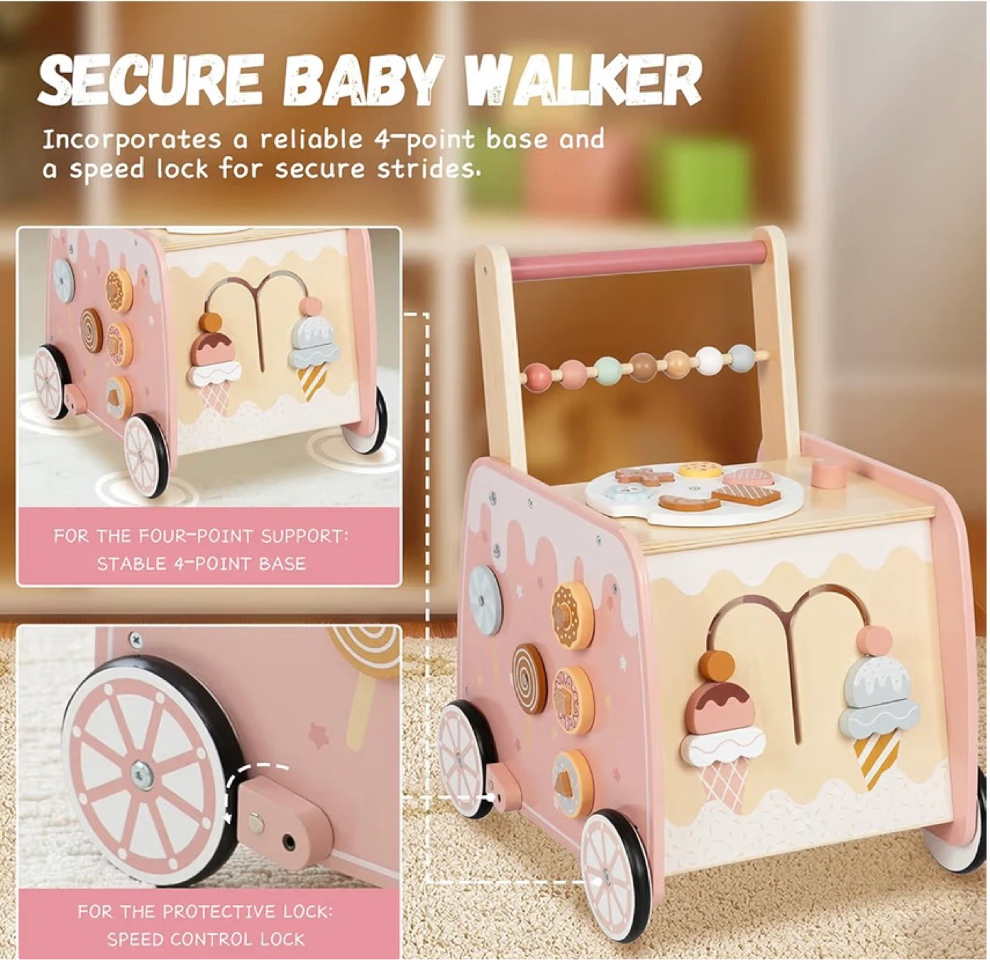 BRAND NEW Secure Baby Walker with Interactive Toys - photo 4