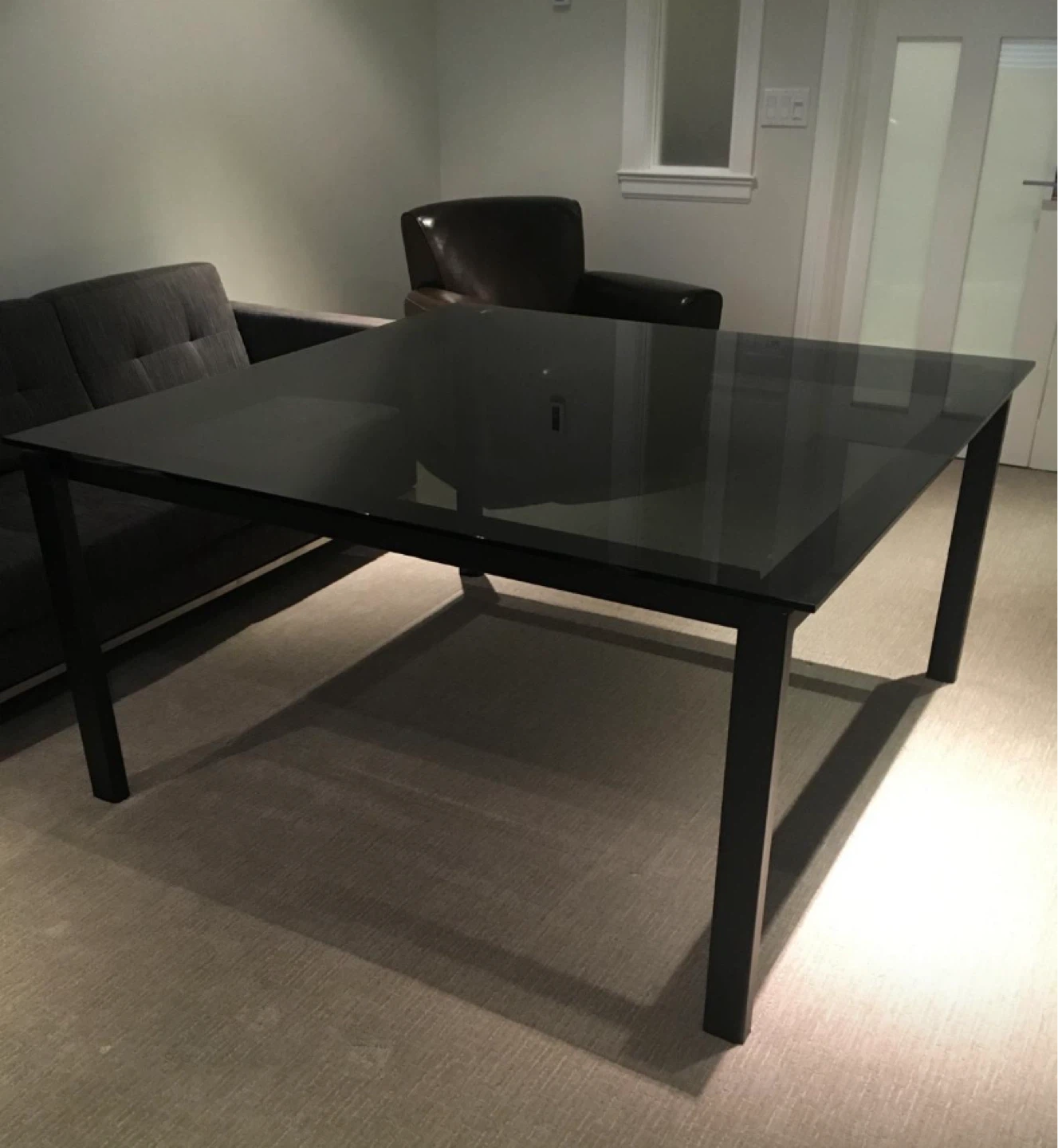 Black Glass Top Dining Table