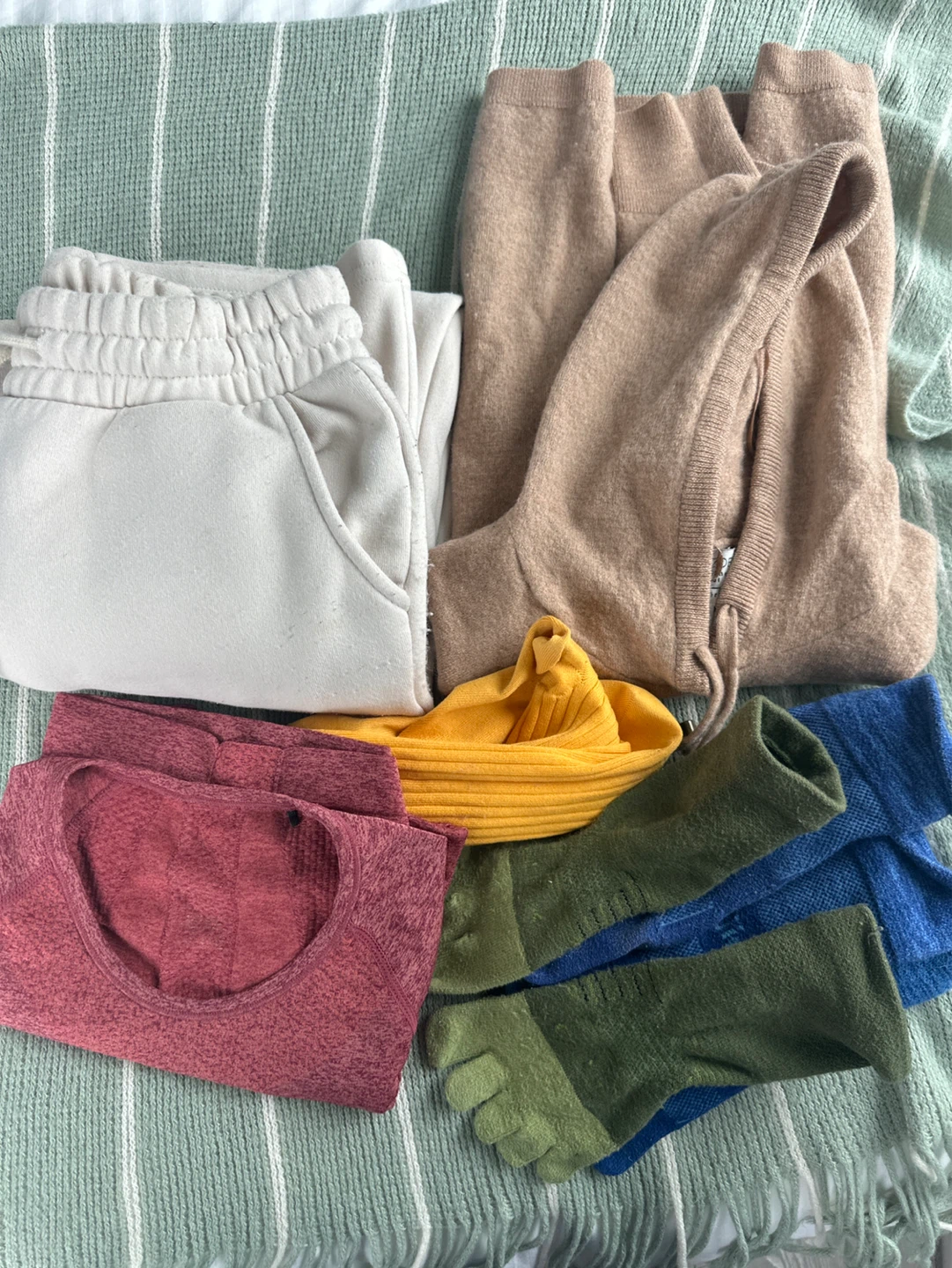 Bundle: Cream Sweatpants, Tan Hoodie & More