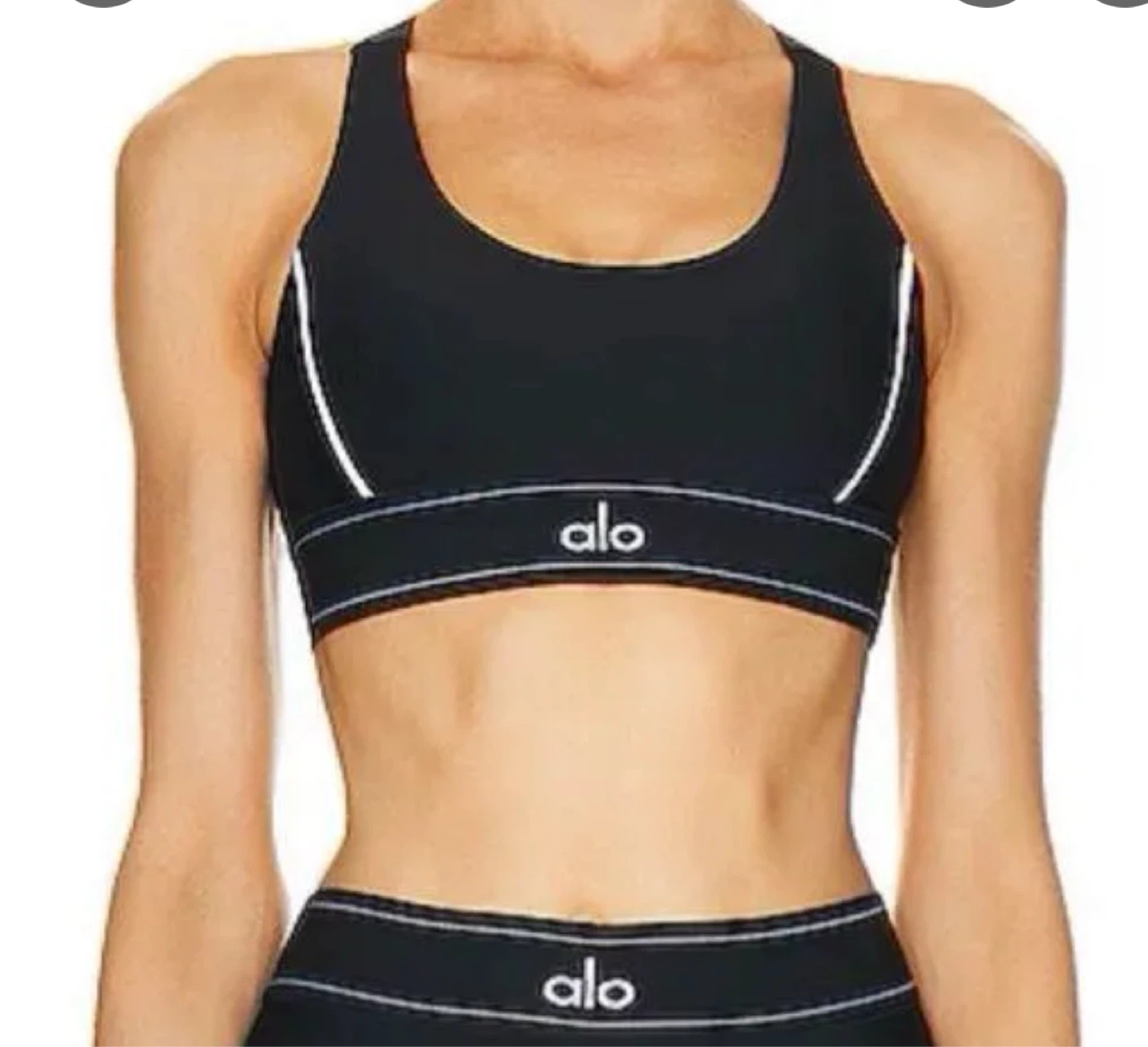 NWOT Alo Yoga Black Sports Bra and Leggings Set - photo 4