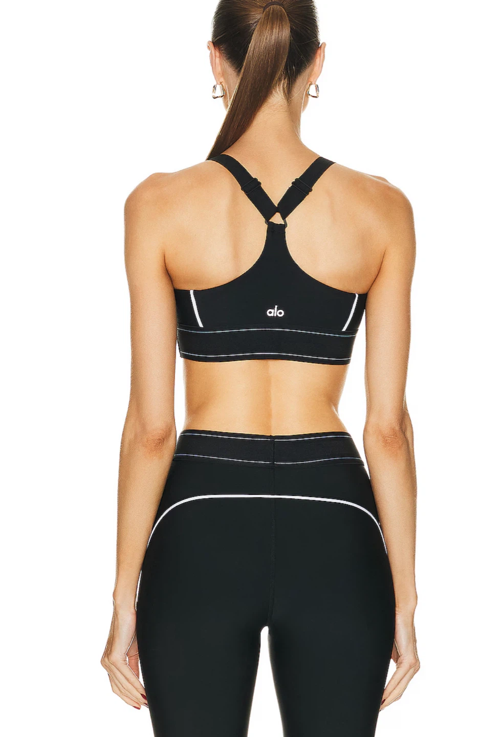 NWOT Alo Yoga Black Sports Bra and Leggings Set - photo 2