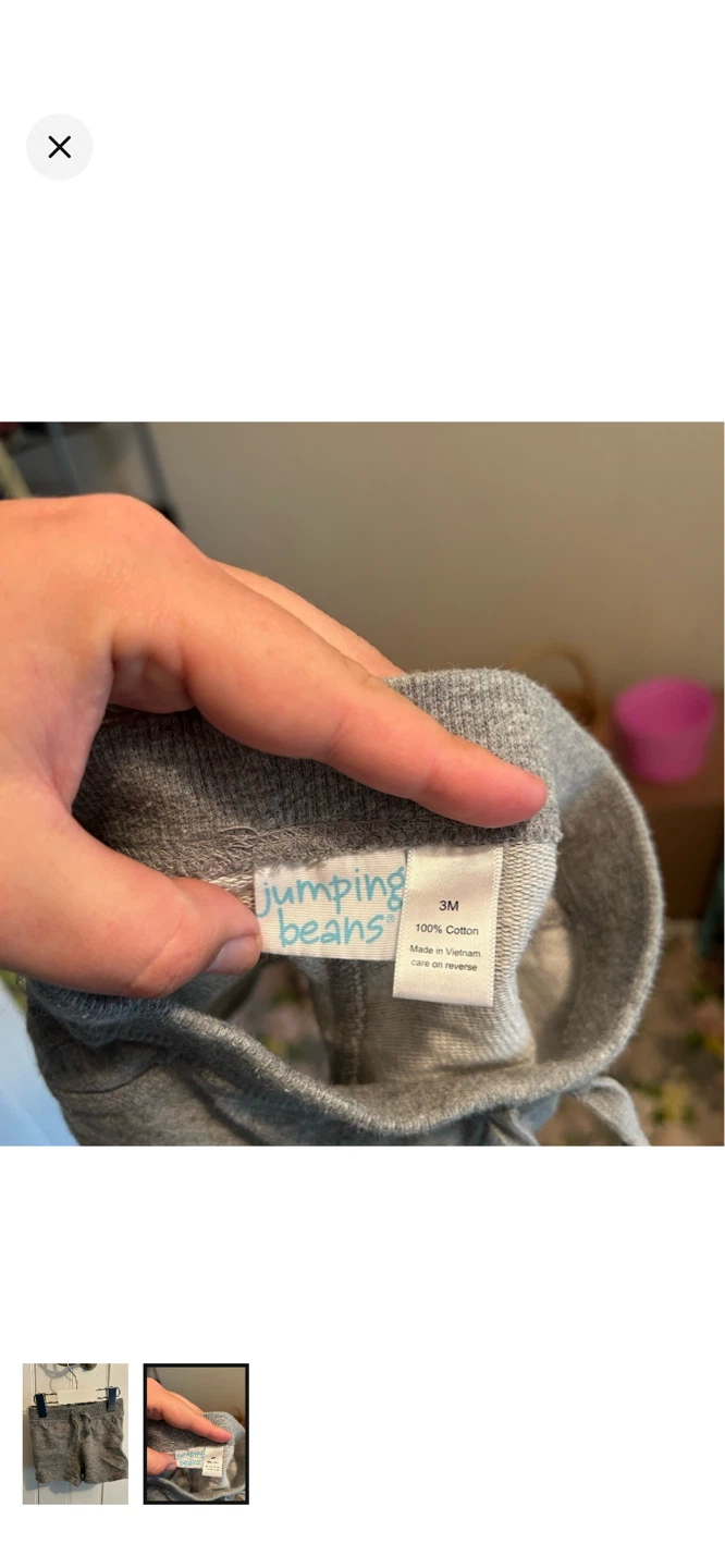 Jumping Beans Grey Baby Shorts 3M - photo 2