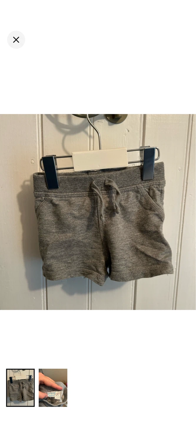 Jumping Beans Grey Baby Shorts 3M