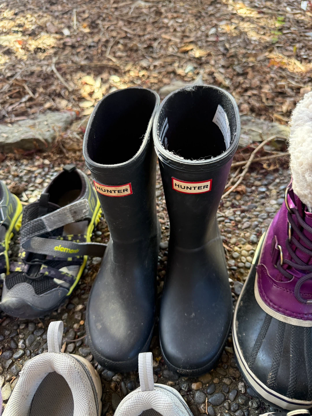 Hunter Black Rubber Rain Boots