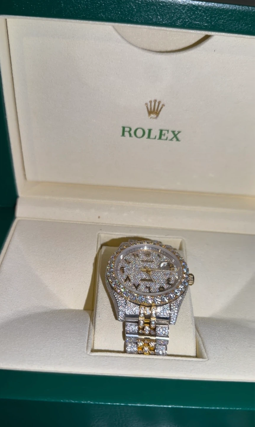 Aftermarket Rolex Watch Two Tone, Diamond Bezel and Dial - photo 3