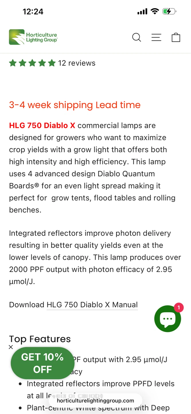 HLG Scorpion Diablo 700 Rspec FR Grow Light - photo 2