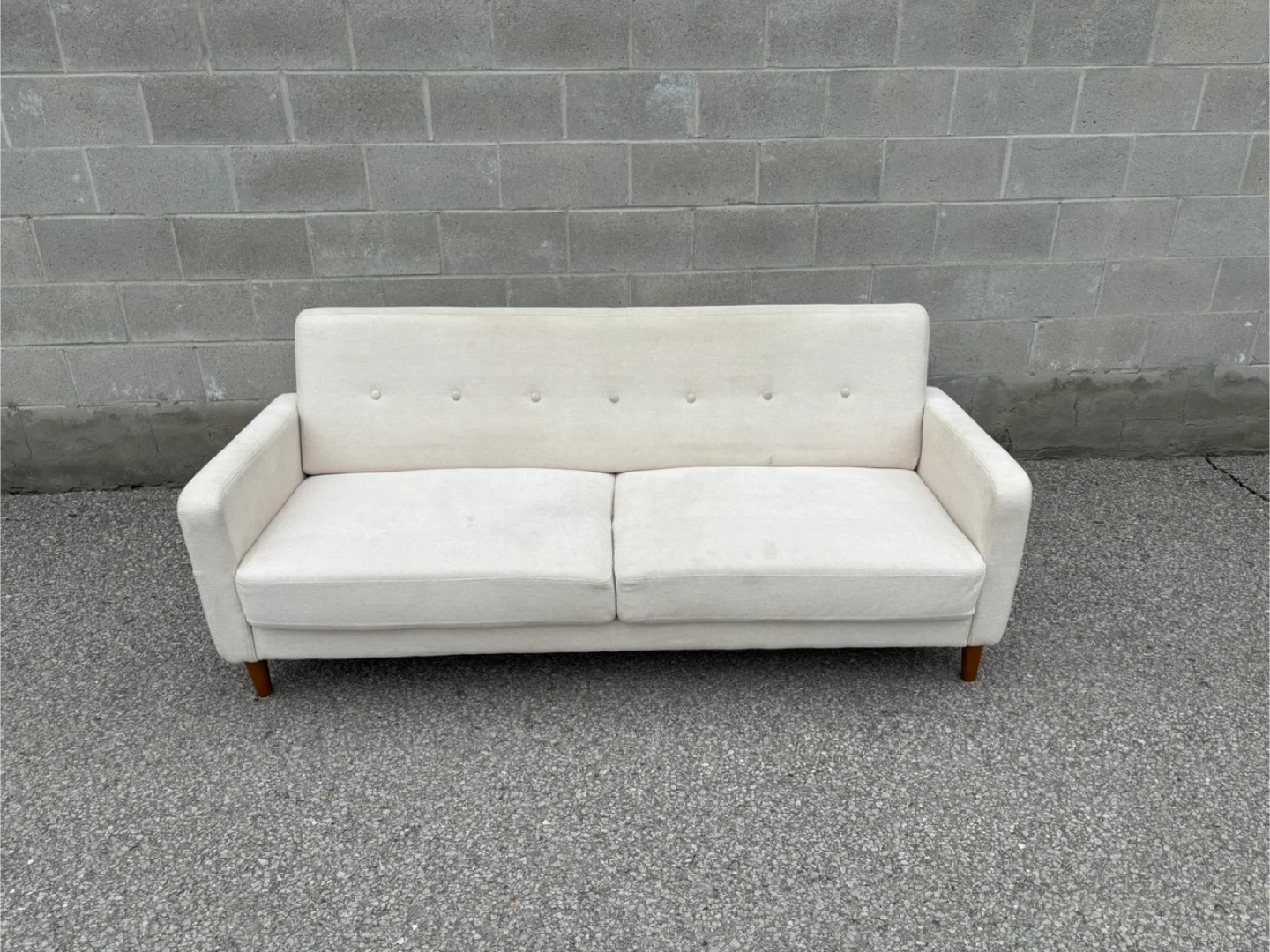 Cream Large 2 Seater Love Seat Sofa - Free Delivery -m