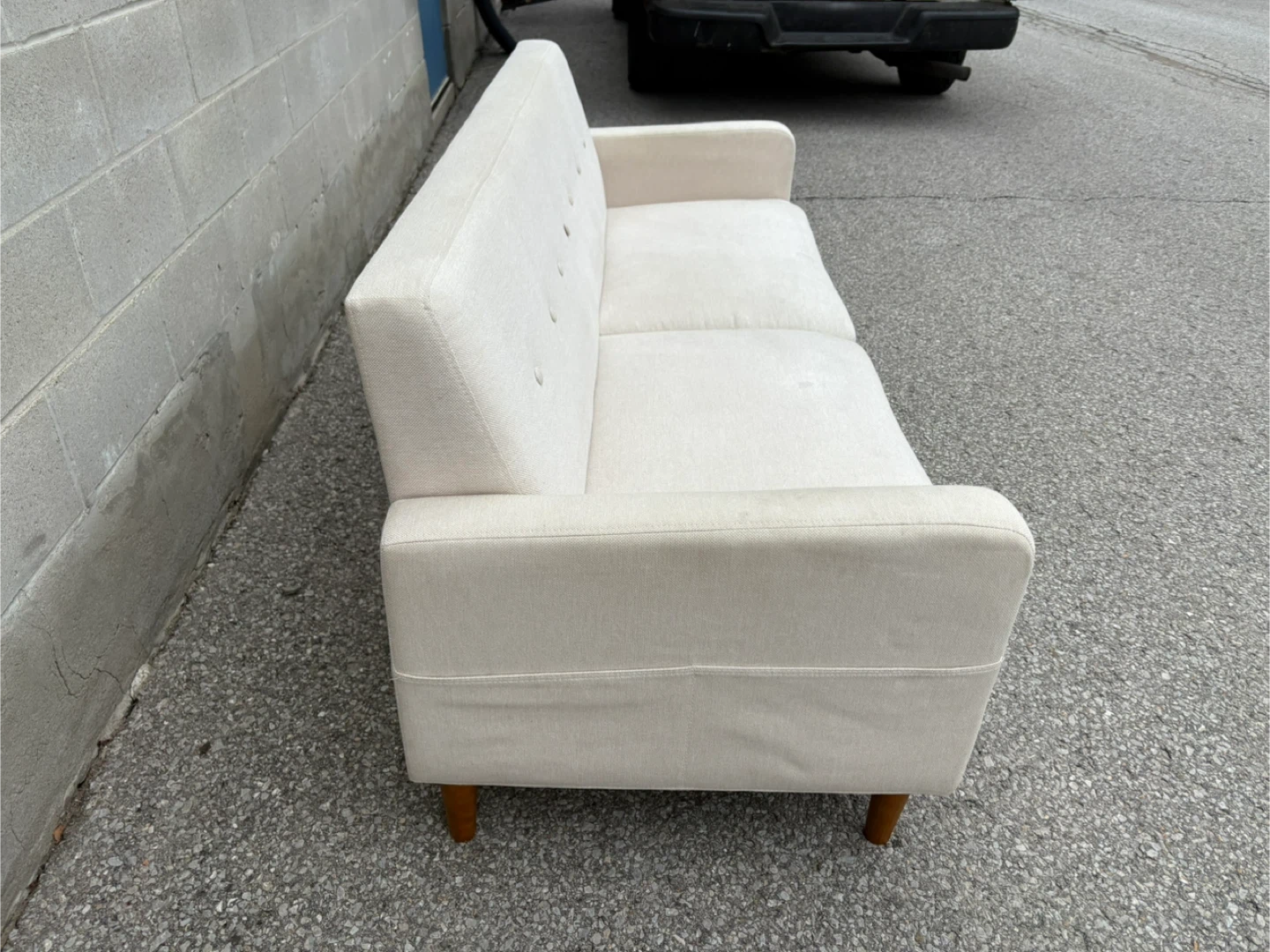 Cream Large 2 Seater Love Seat Sofa - Free Delivery -m - photo 4