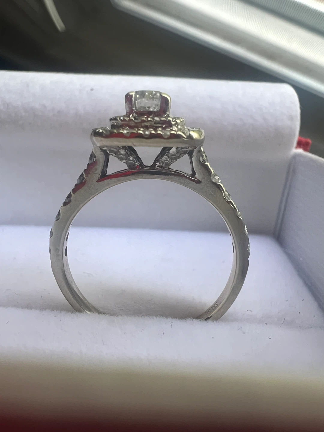 14K White Gold Diamond Engagement Ring - photo 5
