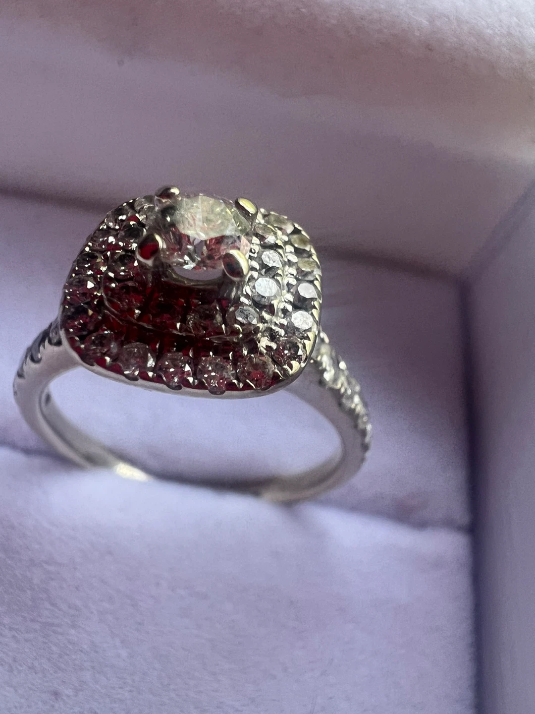14K White Gold Diamond Engagement Ring - photo 2