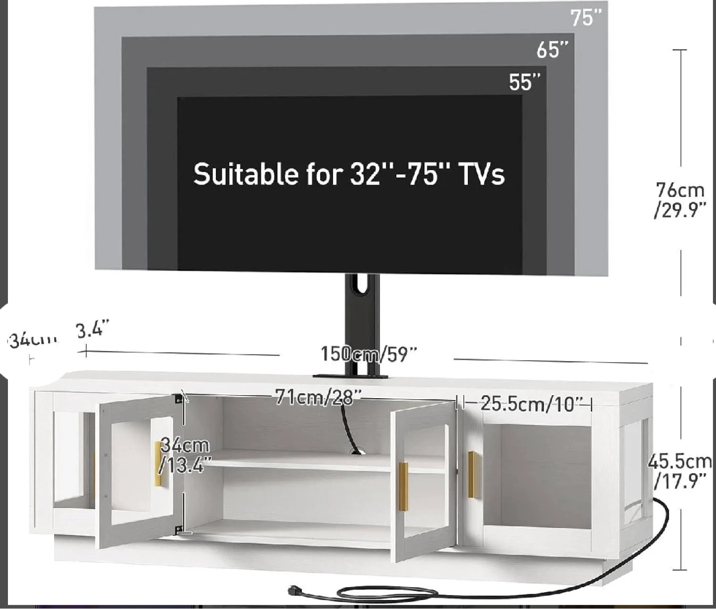TV Stand Cabinet with Mount - photo 5