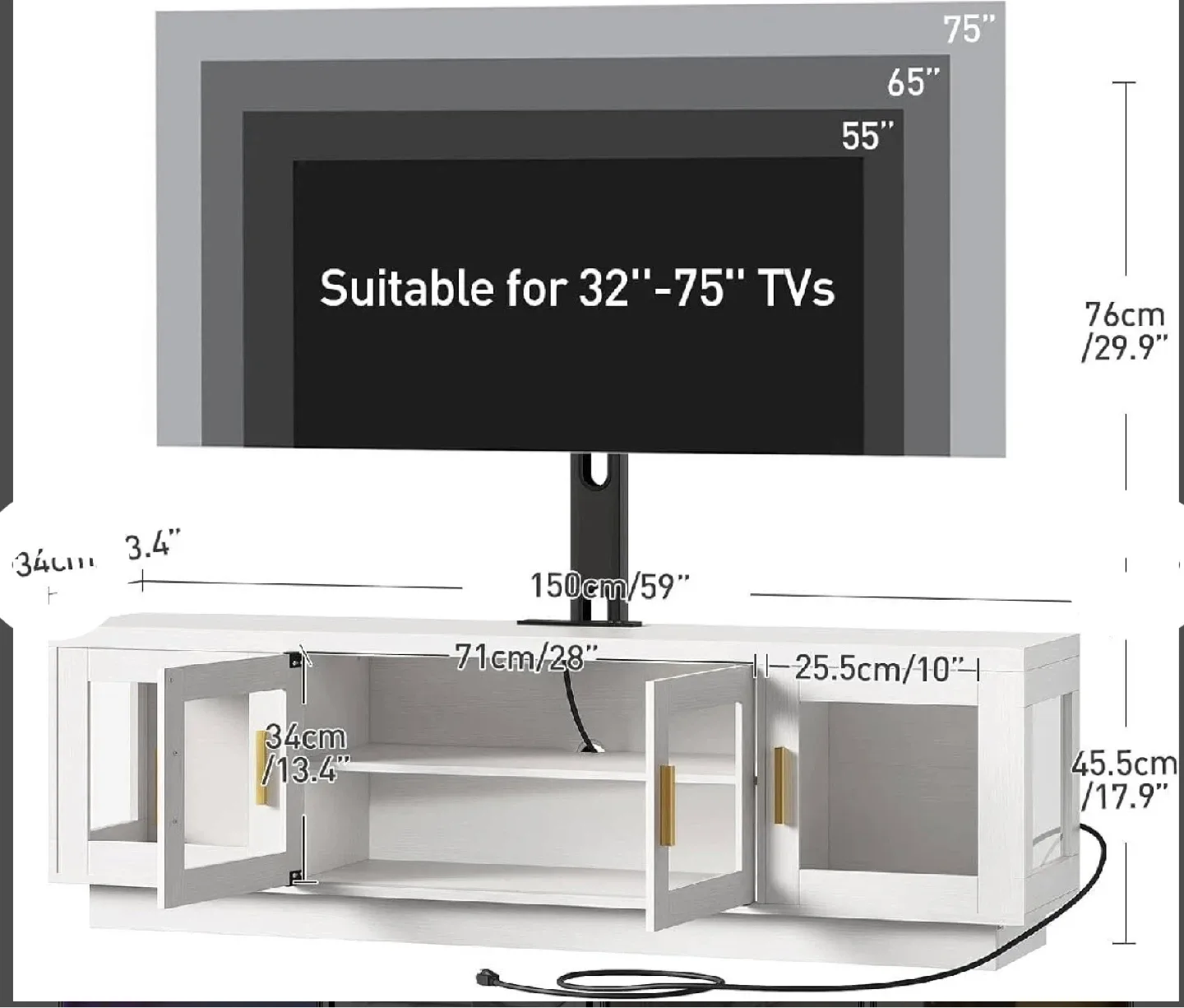 TV Stand Cabinet with Mount - photo 5