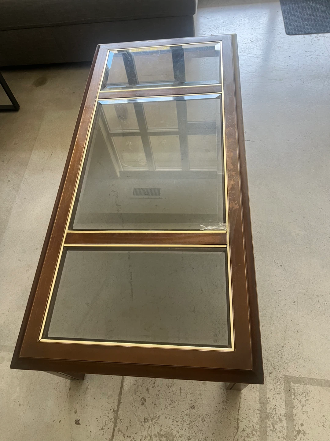 Wooden Coffee Table with Glass Top - photo 3
