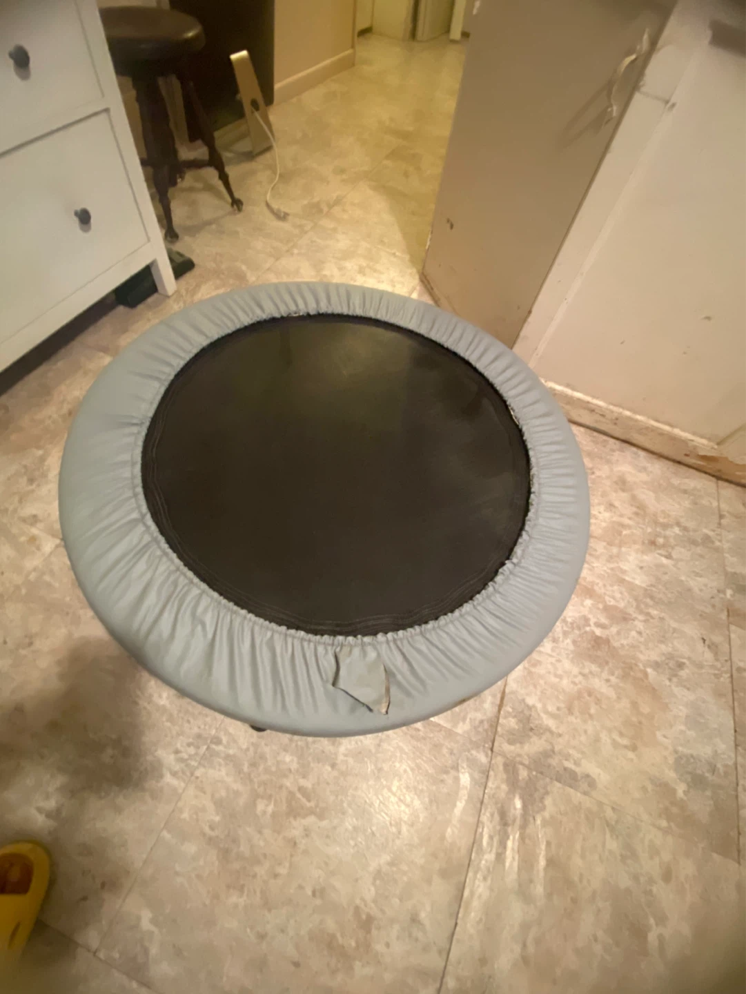Round Mini Trampoline with Light Grey Cover