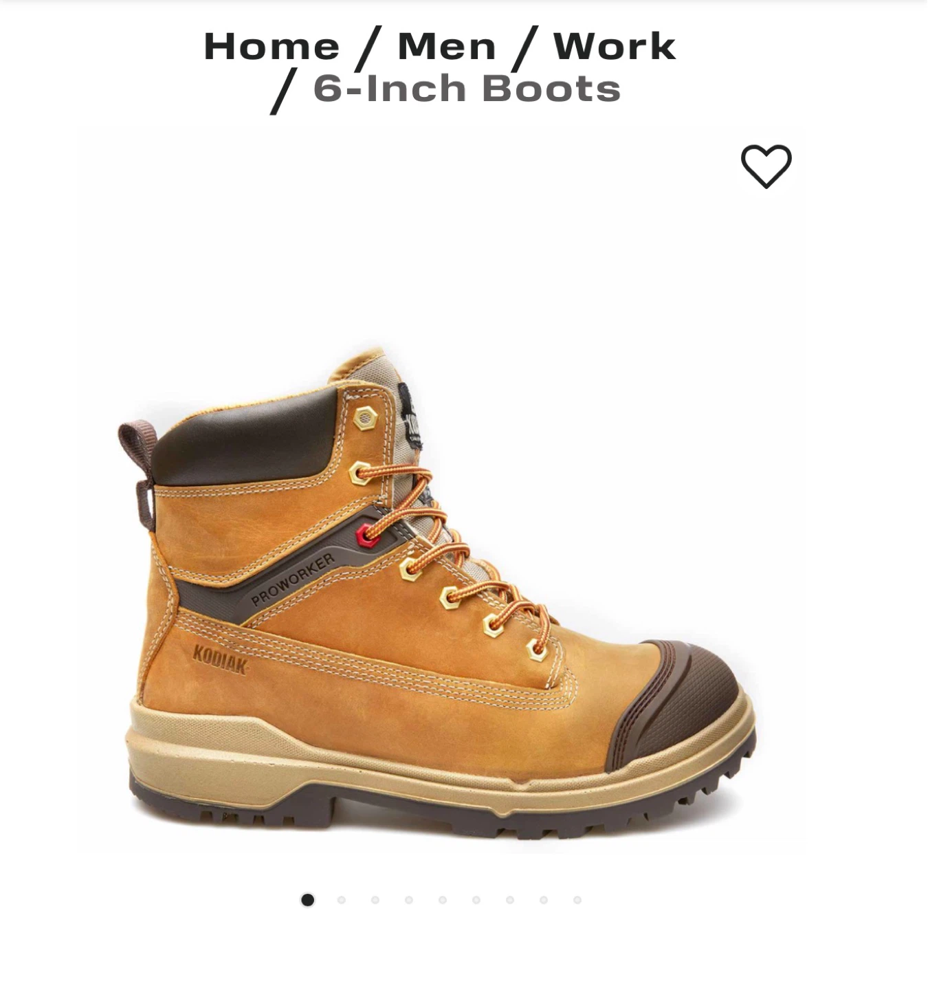 Kodiak ProWorker Master Men's Work Boots Size 10