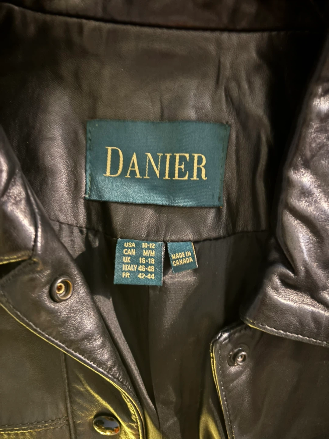 Danier Black Leather Jacket - Size M - photo 2