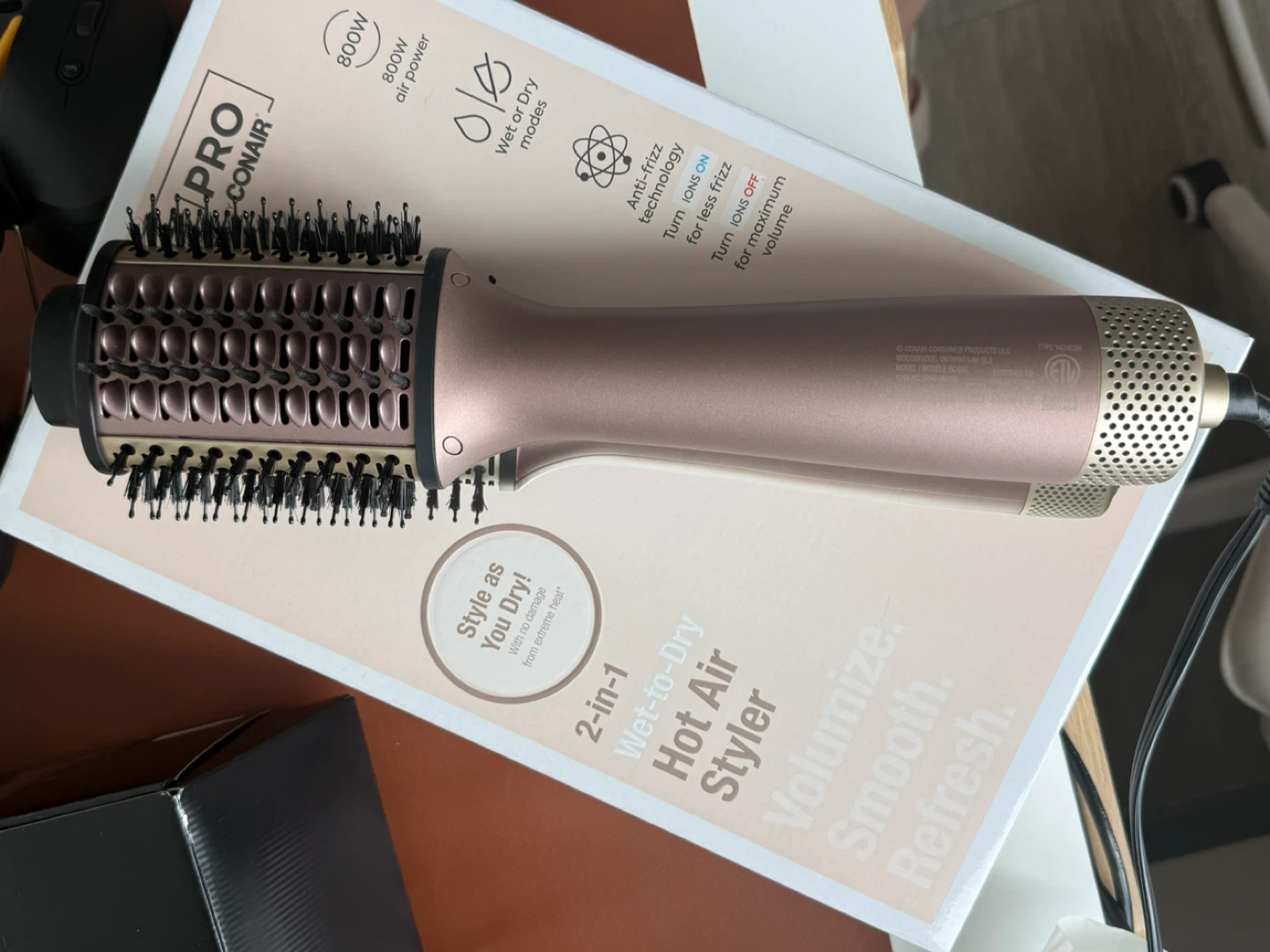 Conair 2-in-1 Wet-to-Dry Hot Air Styler - photo 2