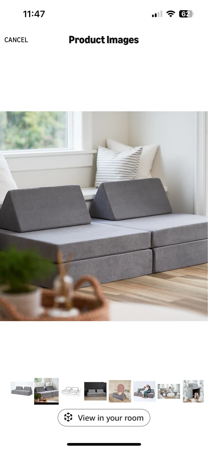 Kiddie Couch Modular Building Blocks - Koala Grey