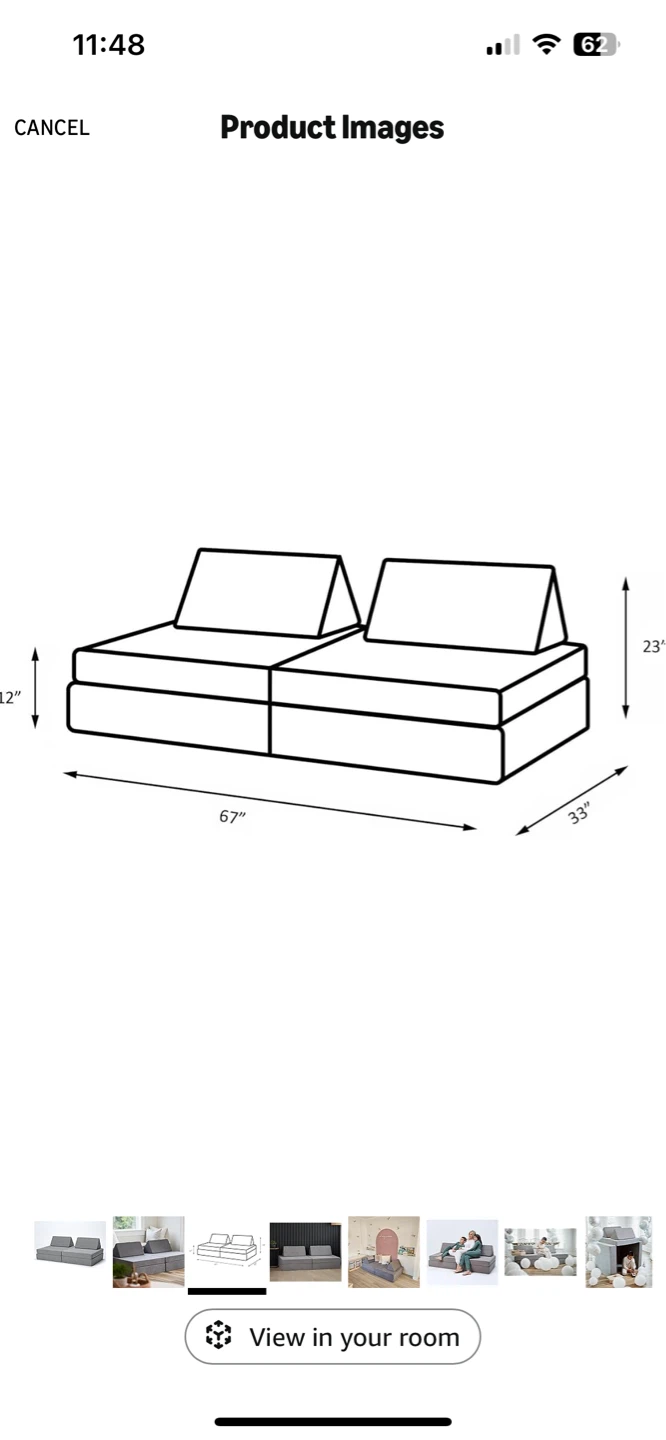 Kiddie Couch Modular Building Blocks - Koala Grey - photo 5