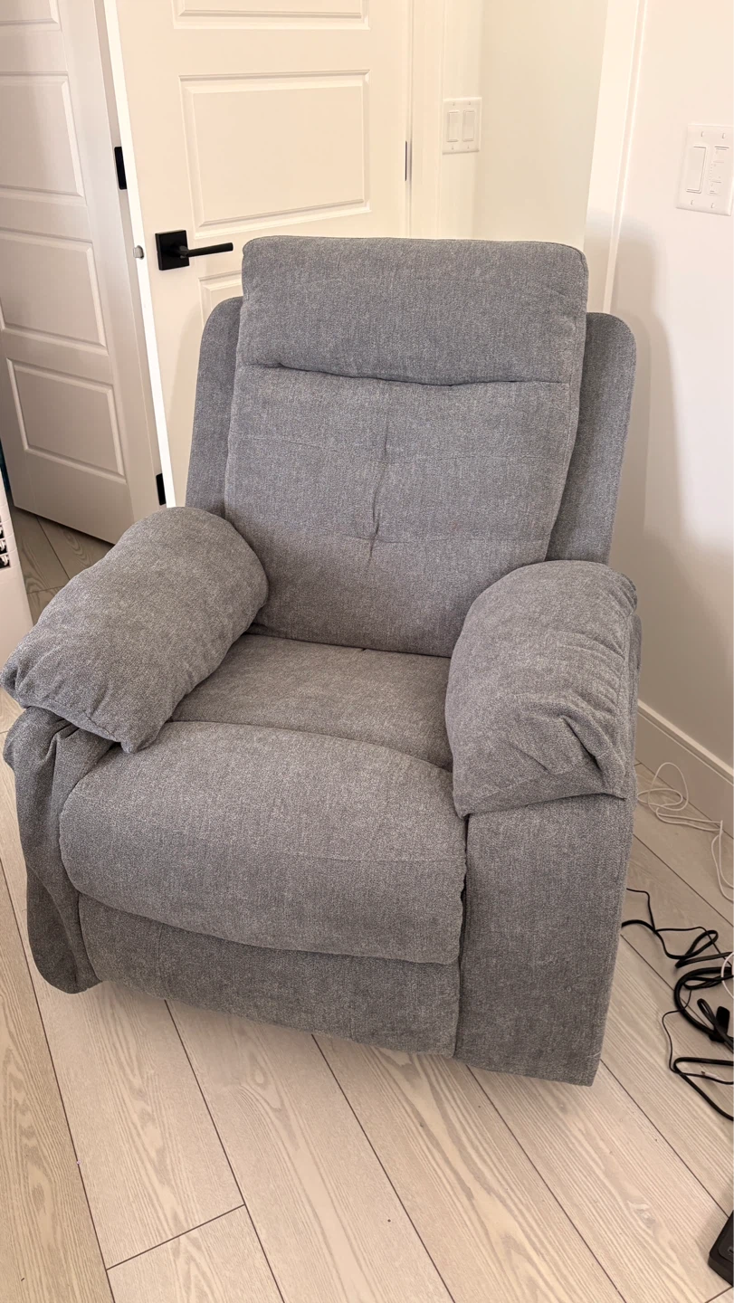 Grey Recliner Chair with LED Lighting