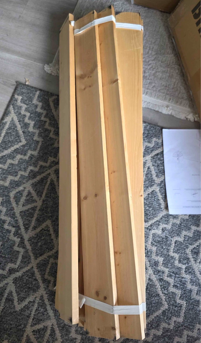 Black Bed Frame with Slats - photo 2