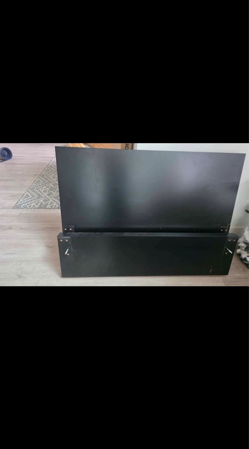 Black Bed Frame with Slats - photo 3