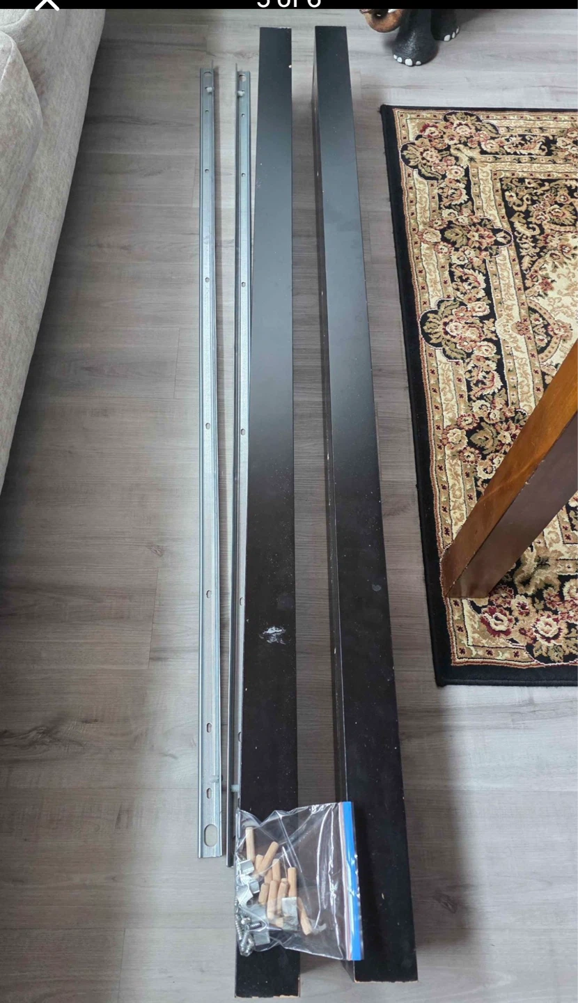 Black Bed Frame with Slats - photo 4