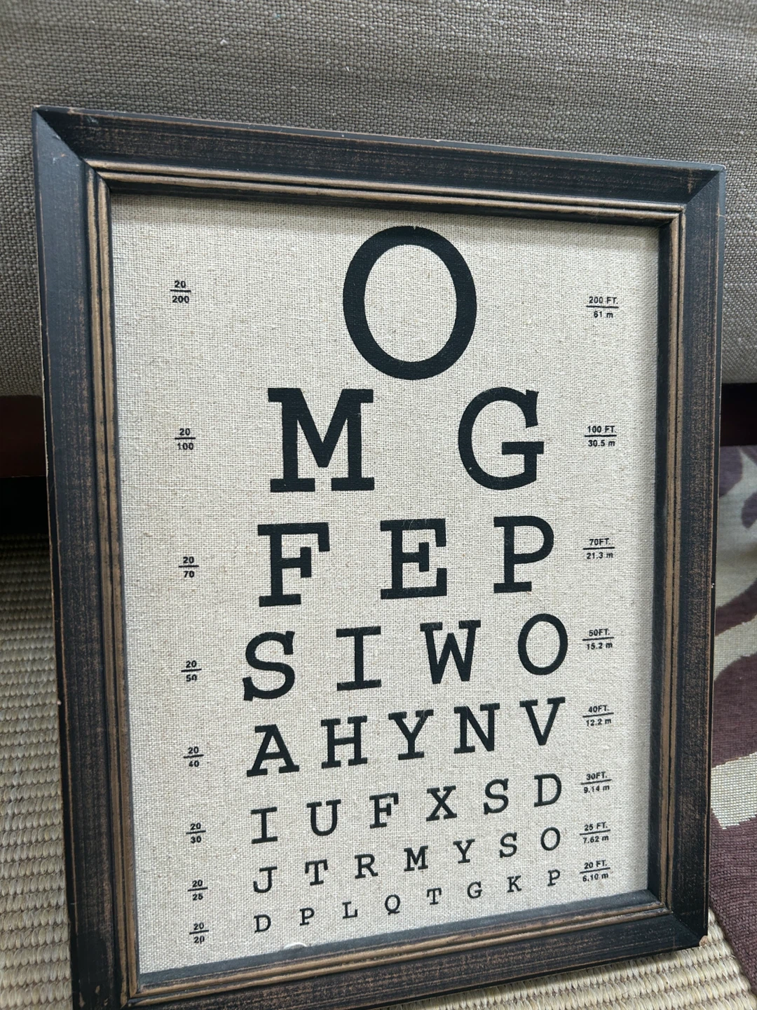 Eye Chart Framed Wall Art 11 x 14 inch - photo 2