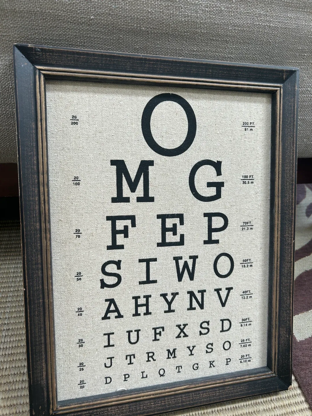 Eye Chart Framed Wall Art 11 x 14 inch - photo 2