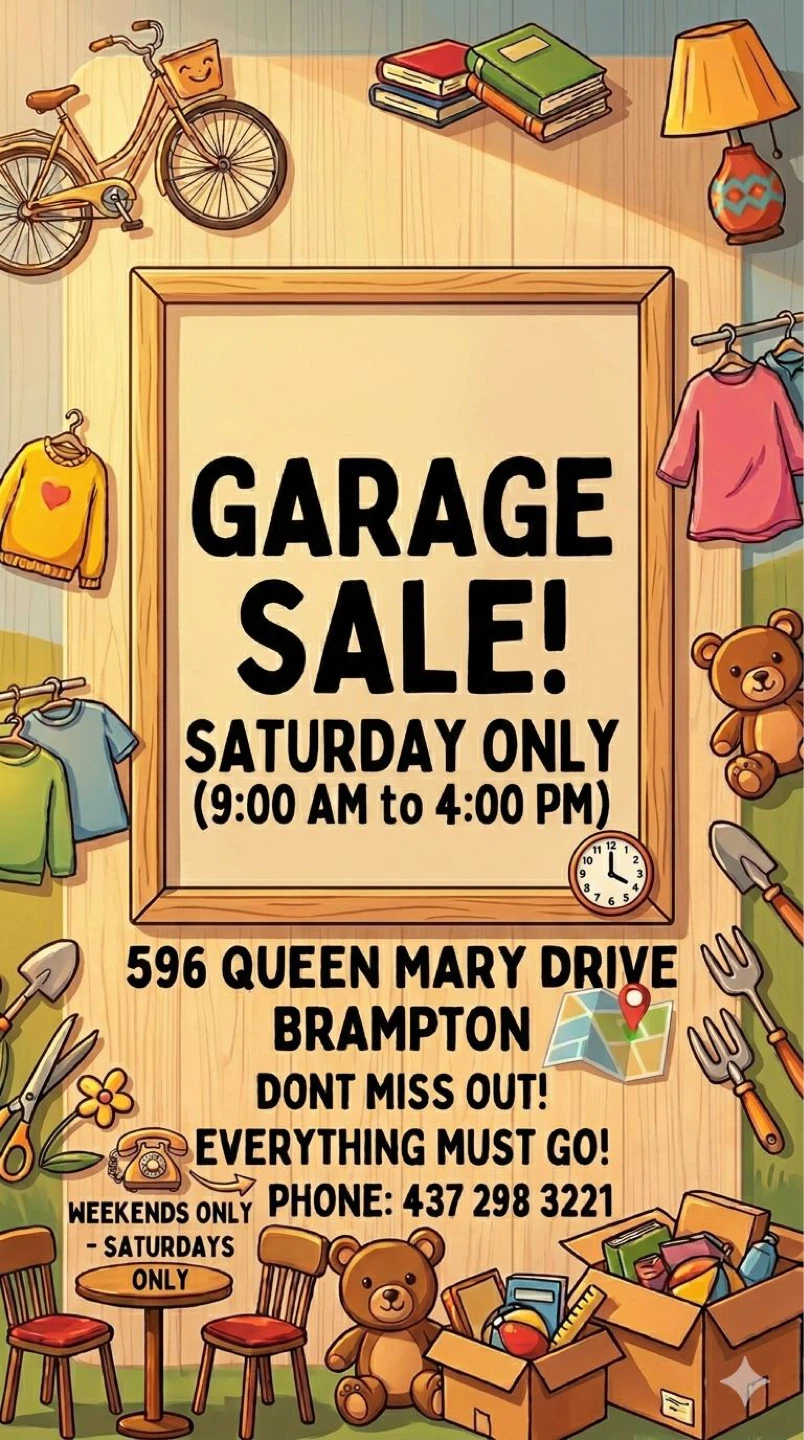 Garage Sale - Brampton