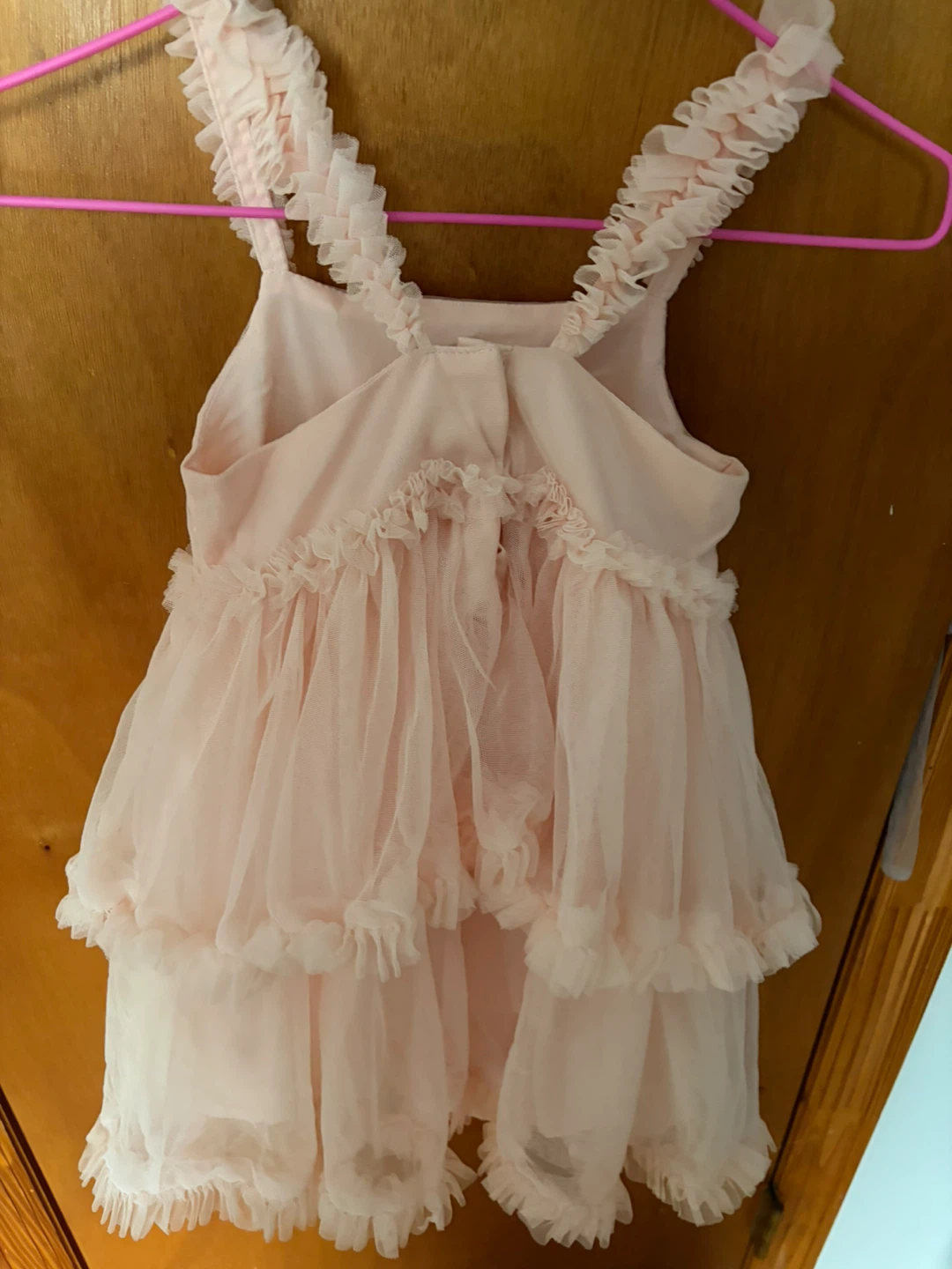 Shabby Chic Pink Tulle Dress with Ruffles - Size 4T - photo 2