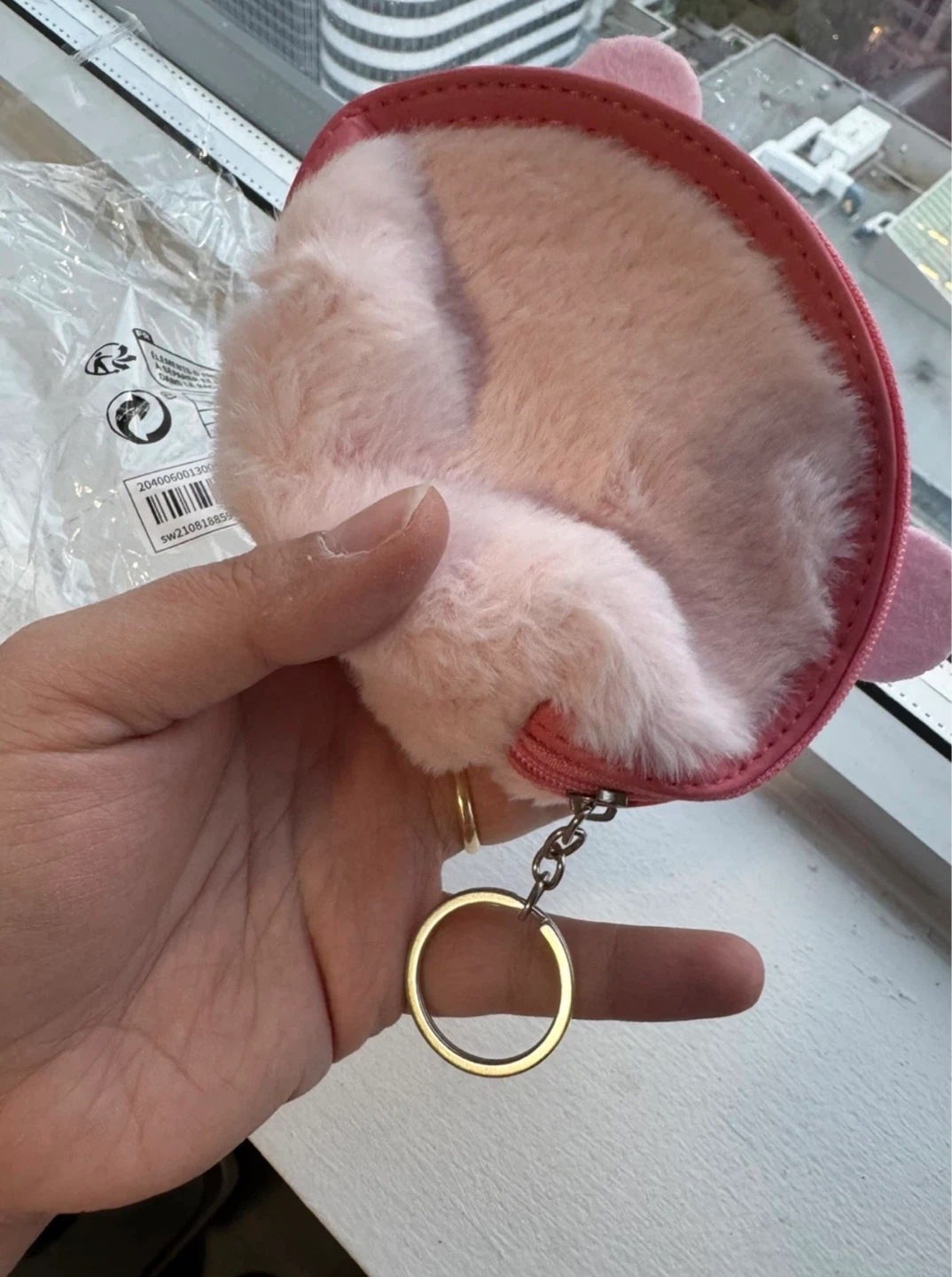 Pink Plush Pig Coin Purse - photo 3