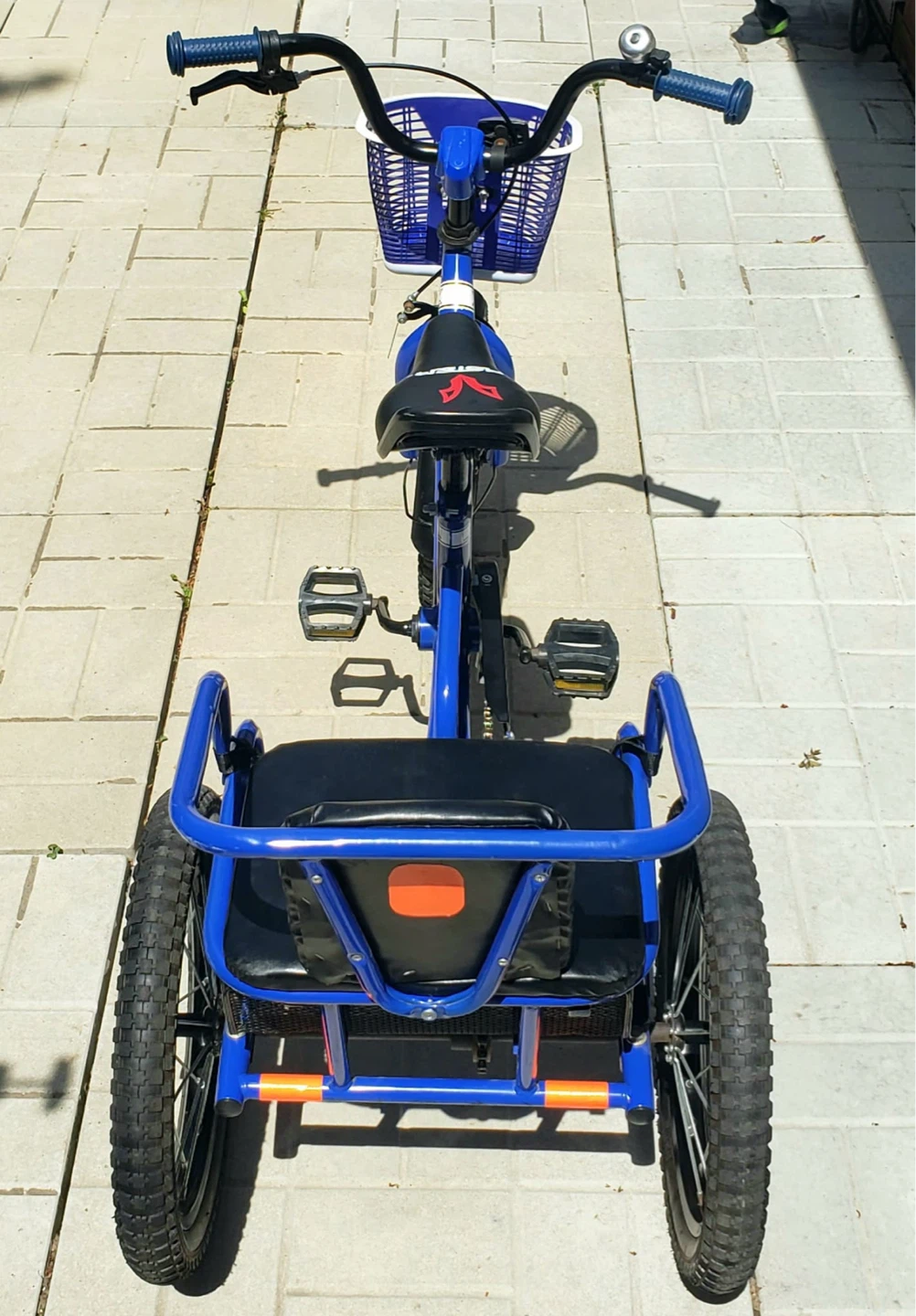 Aster Blue Tricycle with Basket and Rear Seat - photo 4