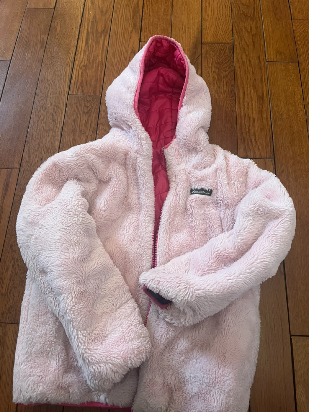 Girl's Reversible Puffer Fleece Jacket