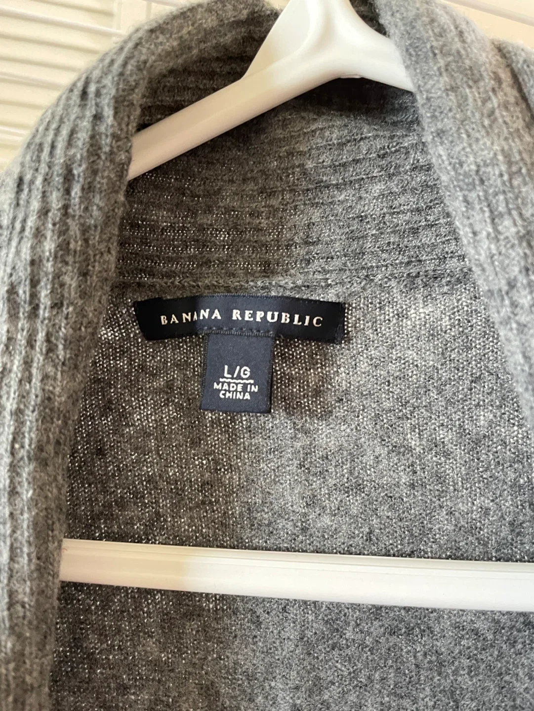 Banana Republic Grey Cardigan Sweater L/G